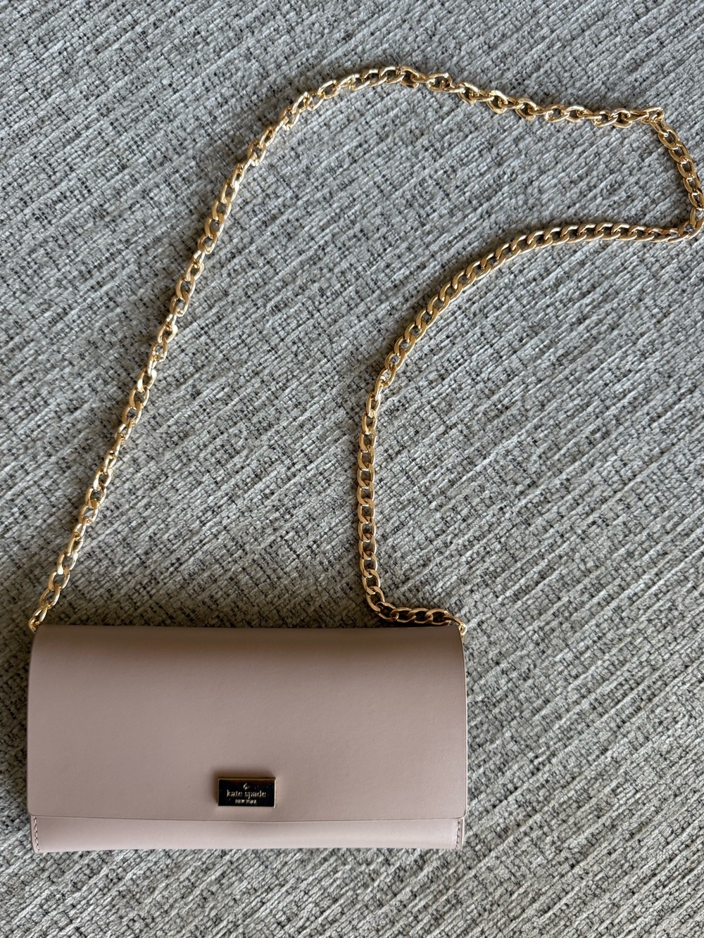 Kate Spade Blush Pink Wallet with unbranded Insert and Chain